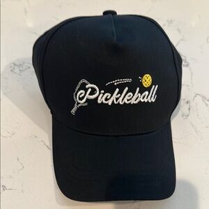 NWT Black Pickleball Cap HAT MEN WOMEN